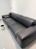 美柏真皮大黑牛沙发意式极简全真皮沙发客厅头层牛皮黑色豆腐块皮沙发 三人位3.6米【颜色可选】 V-max【顶光粒面半青皮】 实拍图