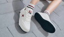 特步女鞋运动鞋板鞋子女冬季保暖防滑耐磨2025新款小白鞋休闲鞋学生 实拍图