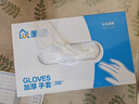 特美居一次性手套200只盒装抽取式食品手套加厚防漏塑料PE手套厨房烘焙 实拍图