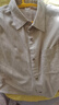 优衣库女装法兰绒箱型衬衫/长袖衬衣480832 31 米色 L /160/88A 实拍图