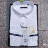 罗蒙（ROMON）纯色商务职业正装男士白衬衫工装外套长袖衬衣男CS108白色2XL 实拍图