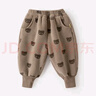 嘟嘟家宝宝裤子加绒冬季男童冬装保暖女童长裤潮儿童休闲裤 咖色小熊120 实拍图