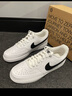 耐克男子透气平底运动鞋冬季板鞋NIKE COURT VISION LOW DH2987 101白色/黑/白色 42 实拍图