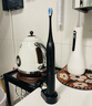 胖猫洗牙神器牙结石去除器二合一洗刷两用充电洁牙器学生电动牙刷清洁烟渍垢菌斑黑黄变白超频声波成人 雅典黑【1尖头+1平头+2刷头+口镜+磁悬浮底座】 实拍图
