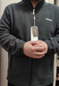 罗蒙（ROMON）夹克男士秋冬季潮流纯简约立领抗皱抓绒衣男装摇粒绒外套A1灰2XL 实拍图