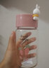 佐卡佳（zuo kaja）迷你玻璃杯ins便携超萌简约森系清新水杯可爱小巧少女高颜值杯子 嫩青兔子-340ml 实拍图