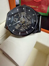 冠琴（GUANQIN）手表男士机械表雕花系列全自动镂空夜光防水商务瑞士品质国潮腕表 网带全黑黑面【明星推荐】 实拍图