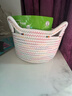 圆本桌面杂物整理筐手工编织棉线收纳篮化妆品刷口红零食储物筐 实拍图