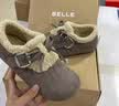 百丽（Belle）喵喵吐司毛毛勃肯鞋女冬季新款加绒棉鞋雪地靴B2829DM5 灰色 34 (220mm) 实拍图