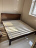 洛亚妮【24H云仓闪发】实木床100％纯实木1.5米单人床原木风主卧双人床 胡桃色床 1.8米*2米 实拍图