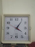 时钟表客厅家用挂钟墙上装饰儿童房卧室长方形石英钟时尚简约挂表 白色+5号电池 实拍图