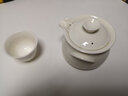 陶立方 德化玉瓷盖碗陶瓷茶具三才碗家居自用白瓷茶碗功夫茶具泡茶杯 玉瓷手抓壶 实拍图