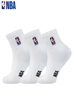 NBA袜子男士秋冬休闲运动袜吸汗无骨棉袜抗菌消臭训练跑步篮球袜3双 实拍图