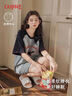 古今（GUJIN）纯棉带胸垫睡衣女夏季新款精梳棉短袖家居服睡裤卡通可爱套装XL 实拍图