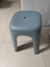 禧天龙塑料凳子方凳高凳加厚耐磨家用餐椅浴室凳节节高凳 石青色 1个装 实拍图