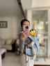 ERGObaby二狗背带婴儿抱娃神器四季透气外出旅行遛娃神器breeze解放双手 Omni Deluxe宁静蓝+口水巾 实拍图