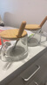 【采销推荐】玻璃水杯牛奶杯早餐大肚杯带盖勺咖啡泡茶杯简约啤酒 【2只装】杯子+竹盖+木柄勺 350ml 实拍图