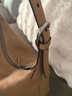 裘真【明星推荐】经典hobo包植鞣牛皮腋下通勤休闲饺子女包 大象灰-大号 小包/大包 实拍图