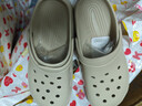 洁丽雅手术室专用洞洞鞋男士夏季外穿防滑EVA防臭沙滩凉鞋包头医用拖鞋 卡其色 【B款｜Super潮流印花】 42-43 【标准码】 实拍图