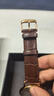 istrap真皮表带男女士鳄鱼纹牛皮适用天梭浪琴美度西铁城卡西欧dw精工海鸥飞亚达阿玛尼手表带力洛克表链 棕线同色线丨玫金针扣 与表盘接口宽度19mm 实拍图