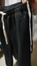 顶峰保罗（Dingfengbaoluo）裤子男士垂感直筒休闲长裤宽松春夏季阔腿运动2356黑色XL 实拍图