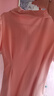 初语polo领连衣裙收腰显瘦女2024夏季新款a字裙短袖t恤高腰中长裙 樱粉色 L 实拍图