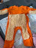 明月归爬爬服婴儿爬行服防脏擦地秋冬爬爬衣服婴儿拖把服户外爬爬裤夏季 桔色拖地爬行服短袖90码（送护肘套） 均码 80cm-100cm 实拍图
