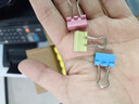 广博（GuangBo）60只装15mm彩色长尾夹子燕尾夹票夹办公用品PJTC005 实拍图