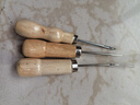 【传统手艺】老式手工打孔纳鞋缝线锥子修鞋补鞋带孔直钩尖钩锥子 手工打孔 组合套装：孔锥+直锥+钩锥 实拍图