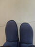 京东京造外穿加厚鞋底【可翻盖】毛绒秋冬保暖包跟棉拖鞋男士藏青44-45 实拍图