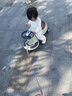 曼龙扭扭车1-3-6岁防侧翻大人可坐儿童溜溜车音乐摇摇车 云母白 实拍图