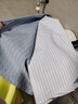 优衣库女装全棉条纹衬衫/长袖衬衣薄外套25秋冬新款479079 61 水蓝色 M /160/84A 实拍图