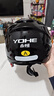 YOHE永恒电动摩托车头盔夏季男女士电瓶车防晒透气半盔轻便式安全帽3C 亮黑配透明 大小可调节 实拍图