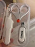 日康（rikang） 婴儿护理五件套宝宝剪刀 指甲钳 耳勺 夹子 锉 RK-X4028  浅草绿 实拍图