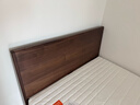 源氏木语实木床卧室双人床小户型黑胡桃木斜靠大板床1.2*2.0m高铺京享家 实拍图