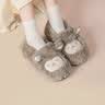 名创优品（MINISO）棉拖鞋女小羊咩咩秋冬防滑包跟拖鞋保暖毛绒可爱月子家居情侣鞋 深灰【包跟更保暖】 40-41 (270mm) 【适合39/40码穿】 实拍图