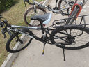 EG7山地自行车成人学生变速越野单车双减震赛车26寸青少年男女 辐条【升级减震 轻量铝架】黑白 26寸24速【适合：160-180CM】 实拍图