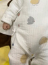 童泰婴儿衣服新生儿连体衣秋冬季夹棉保暖宝宝衣服纯棉蝴蝶哈衣2件装 绿色森林 66cm 实拍图