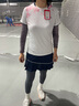 川崎（KAWASAKI）羽毛球服女款速干T恤运动短裙繁花似锦两件套装A2808 霜白 L 实拍图