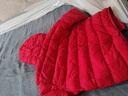 鸭鸭（YAYA）儿童轻薄羽绒服短款小童中大童连帽男女童2023秋冬洋气童装外套 中国红 140 实拍图