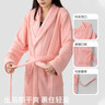 洁丽雅（Grace）加厚平纹浴袍 吸水可穿可裹浴巾 家用情侣保暖浴裙柔软浴衣 紫色 实拍图