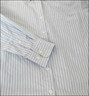 优衣库女装全棉条纹衬衫/长袖衬衣薄外套25秋冬新款479079 61 水蓝色 L /160/88A 实拍图