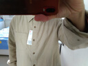 优衣库女装法兰绒箱型衬衫/长袖衬衣480832 31 米色 M /160/84A 实拍图