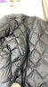雪中飞轻薄短款羽绒服打底女小V领鸭绒保暖舒适短外套 黑色 S 实拍图