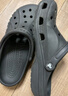 CROCS卡骆驰洞洞鞋贝雅男鞋女鞋轻便耐磨一脚蹬拖鞋休闲鞋|10126 黑色-001 43 (270mm) 晒单实拍图