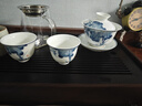 苏氏陶瓷三才盖碗手绘青花陶瓷薄胎功夫泡茶碗带两个茶杯礼盒装 实拍图