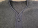 MUJI男式 抓绒 无领开衫 男士外套25年冬季 男装 上衣男款 AB1P8A5A 炭灰色 S (165/84A) 实拍图