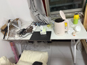汤能优品电脑桌台式家用电竞游戏桌简约卧室书桌办公学习桌学生写字小桌子 单桌-暖白140*60【C型加固钢架】 实拍图