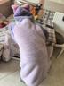 多妙屋儿童睡袍女童睡衣珊瑚绒冬季加绒厚法兰绒家居服 99099紫色 140cm 实拍图