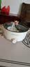 荣事达（Royalstar）电煮锅双耳电火锅电热锅蒸煮一体电蒸锅 宿舍小火锅多功能小电锅 家用煎涮一体不粘锅 荣事达电煮锅 简约白 28CM 适合4-6人 实拍图